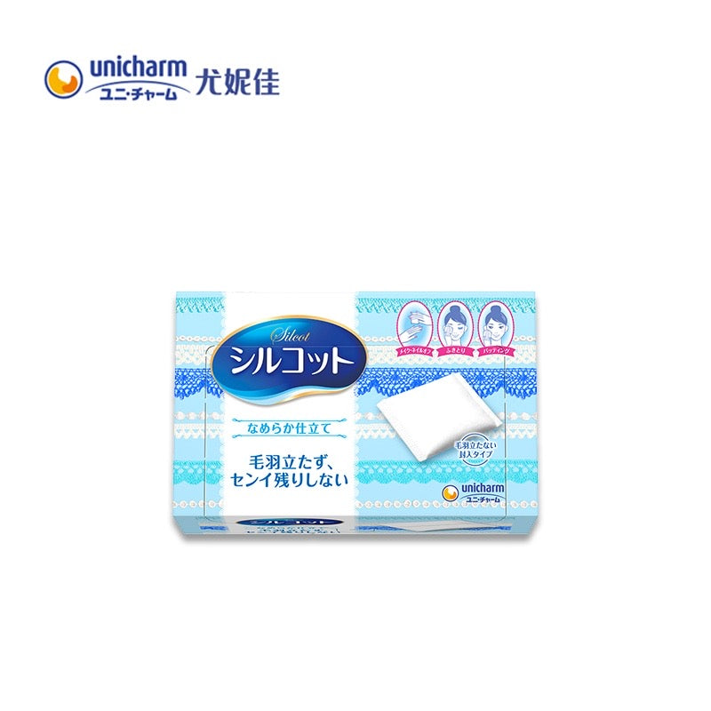 Unicharm Silcot Cotton Makeup Pads 82 Sheets - Kawaco