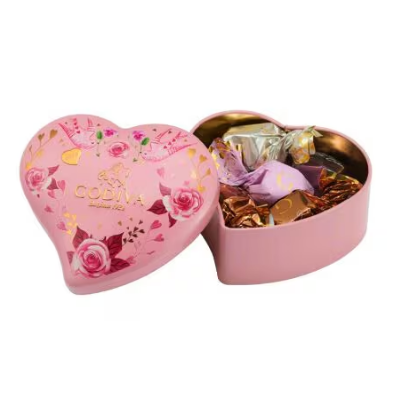 Godiva Assorted Chocolate Heart Can - Kawaco