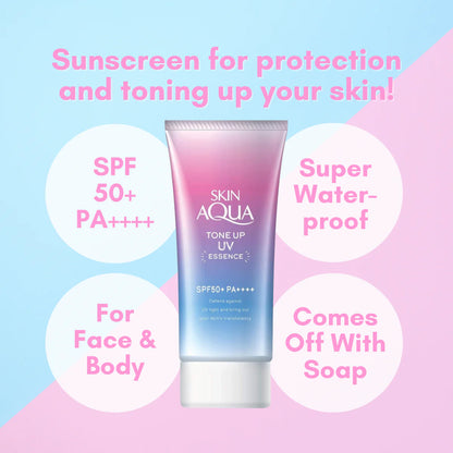 Skin Aqua Tone Up UV Essence SPF50+/PA++++ - Kawaco